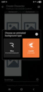 select type of animated background in Layla