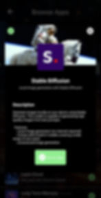 stable diffusion mini-app in Layla