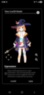 preview of imported Live2D model in Layla