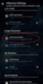 configure image generation settings in the inference settings