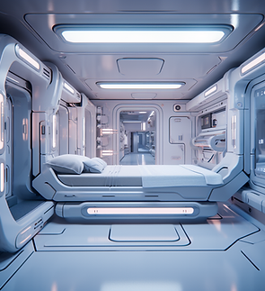 interior of a sci-fi sleep area