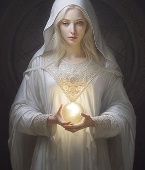 a nun in a white dress representing trust